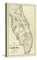 Map of the Seat of War in Florida, c.1838-Washington Hood-Stretched Canvas