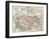 Map of the Siege of Paris, 1870-71, 1907-null-Framed Giclee Print