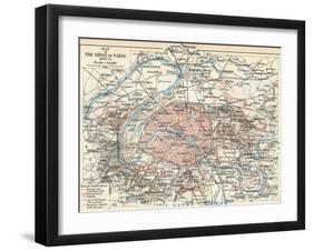 Map of the Siege of Paris, 1870-71, 1907-null-Framed Giclee Print