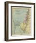 Map of the Sinai peninsula (Egypt) and Promised Land-Philip Richard Morris-Framed Giclee Print