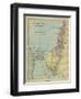 Map of the Sinai peninsula (Egypt) and Promised Land-Philip Richard Morris-Framed Giclee Print