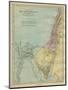 Map of the Sinai peninsula (Egypt) and Promised Land-Philip Richard Morris-Mounted Giclee Print