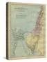 Map of the Sinai peninsula (Egypt) and Promised Land-Philip Richard Morris-Stretched Canvas