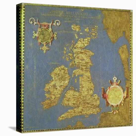 Map of the Sixteenth Century British Isles, from the "Sala Delle Carte Geografiche"-Stefano And Danti Bonsignori-Stretched Canvas