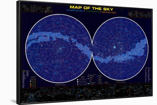 Map of the Sky-null-Framed Poster