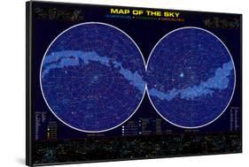 Map of the Sky-null-Framed Poster