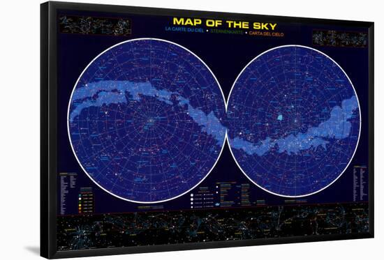 Map of the Sky-null-Framed Poster