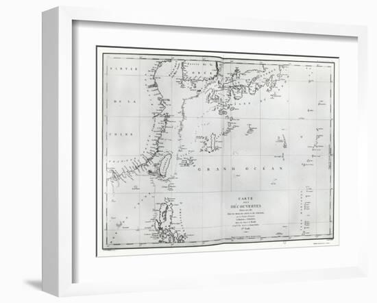 Map of the South China Sea, from the Itinerary of La Perouse, 1787-null-Framed Giclee Print