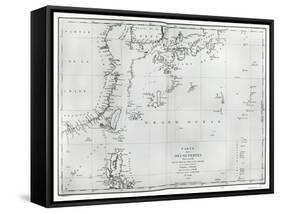 Map of the South China Sea, from the Itinerary of La Perouse, 1787-null-Framed Stretched Canvas