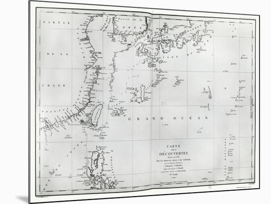 Map of the South China Sea, from the Itinerary of La Perouse, 1787-null-Mounted Giclee Print