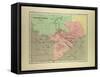 Map of the South of Vietnam and Cambodia-null-Framed Stretched Canvas