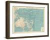 Map of the South Pacific Ocean-Unknown-Framed Giclee Print