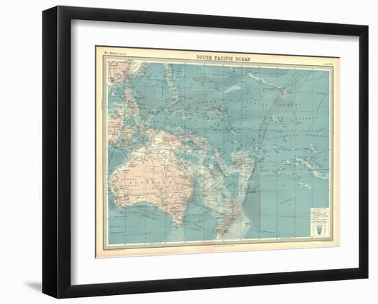 Map of the South Pacific Ocean-Unknown-Framed Giclee Print