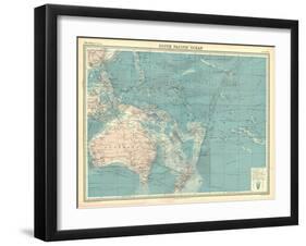 Map of the South Pacific Ocean-Unknown-Framed Giclee Print