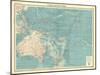 Map of the South Pacific Ocean-Unknown-Mounted Giclee Print