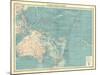Map of the South Pacific Ocean-Unknown-Mounted Giclee Print