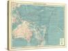 Map of the South Pacific Ocean-Unknown-Stretched Canvas