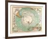 Map of the South Pole, 1872-null-Framed Giclee Print