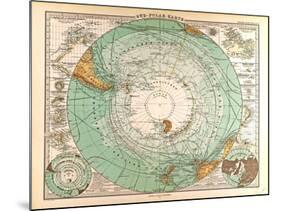 Map of the South Pole, 1872-null-Mounted Giclee Print