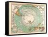 Map of the South Pole, 1872-null-Framed Stretched Canvas