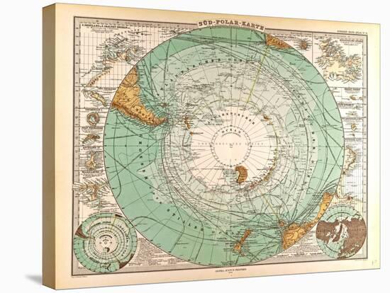 Map of the South Pole, 1872-null-Stretched Canvas