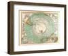 Map of the South Pole, 1872-null-Framed Giclee Print