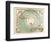 Map of the South Pole, 1872-null-Framed Giclee Print