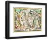 Map of the Southern Hemisphere, from 'The Celestial Atlas, or The Harmony of the Universe'-Andreas Cellarius-Framed Giclee Print