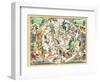 Map of the Southern Hemisphere, from 'The Celestial Atlas, or The Harmony of the Universe'-Andreas Cellarius-Framed Giclee Print