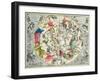 Map of the Southern Hemisphere, from The Celestial Atlas, or the Harmony of the Universe-Andreas Cellarius-Framed Giclee Print