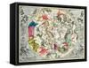 Map of the Southern Hemisphere, from The Celestial Atlas, or the Harmony of the Universe-Andreas Cellarius-Framed Stretched Canvas