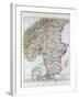 Map of the Southern Part of Norway and Sweden 1899-null-Framed Giclee Print