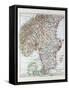 Map of the Southern Part of Norway and Sweden 1899-null-Framed Stretched Canvas