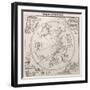 Map of the Southern Sky, Cardinal Lang Von Wellenburg Dedication, Imperial Copyright, 1515-Albrecht Dürer-Framed Giclee Print