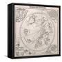 Map of the Southern Sky, Cardinal Lang Von Wellenburg Dedication, Imperial Copyright, 1515-Albrecht Dürer-Framed Stretched Canvas