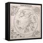 Map of the Southern Sky, Cardinal Lang Von Wellenburg Dedication, Imperial Copyright, 1515-Albrecht Dürer-Framed Stretched Canvas