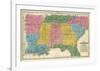 Map of the Southern States, c.1839-Samuel Augustus Mitchell-Framed Art Print