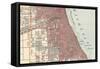 Map of the Southside of Chicago (C. 1900), Maps-Encyclopaedia Britannica-Framed Stretched Canvas