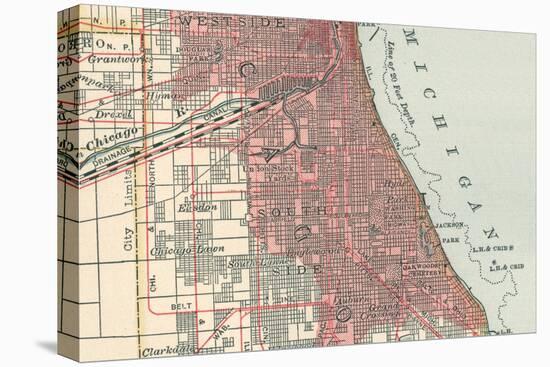 Map of the Southside of Chicago (C. 1900), Maps-Encyclopaedia Britannica-Stretched Canvas