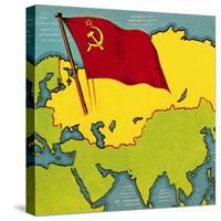 Map of the Soviet Union, or Ussr-Escott-Stretched Canvas