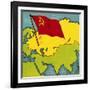 Map of the Soviet Union, or Ussr-Escott-Framed Giclee Print