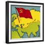 Map of the Soviet Union, or Ussr-Escott-Framed Giclee Print