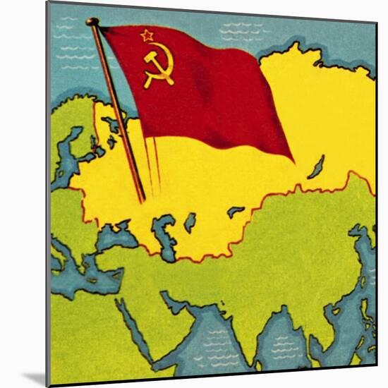 Map of the Soviet Union, or Ussr-Escott-Mounted Giclee Print