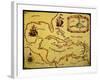 Map of the Spanish Main-null-Framed Giclee Print