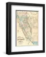 Map of the State of California, c.1853-John B^ Trask-Framed Art Print