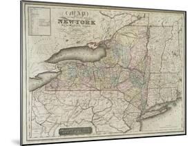 Map of the state of New-York and the surrounding country by David H. Burr, 1839-null-Mounted Giclee Print