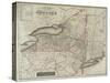 Map of the state of New-York and the surrounding country by David H. Burr, 1839-null-Stretched Canvas