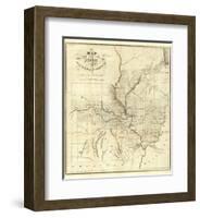 Map of the States of Illinois & Missouri, c.1823-Lewis C^ Beck-Framed Art Print