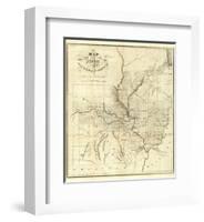 Map of the States of Illinois & Missouri, c.1823-Lewis C^ Beck-Framed Art Print