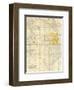 Map of The States of Kansas and Texas and Indian Territory, c.1867-null-Framed Art Print